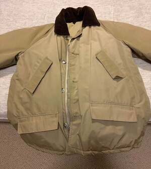 Vintage L.L. Bean Goose Down Insulated Field Parka with Corduroy Collar, Mens XL